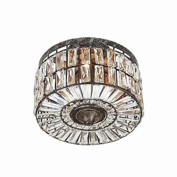 Mirabeau Wandleuchte Deckenlampe Hutton antikgrau/klar günstig online kaufen