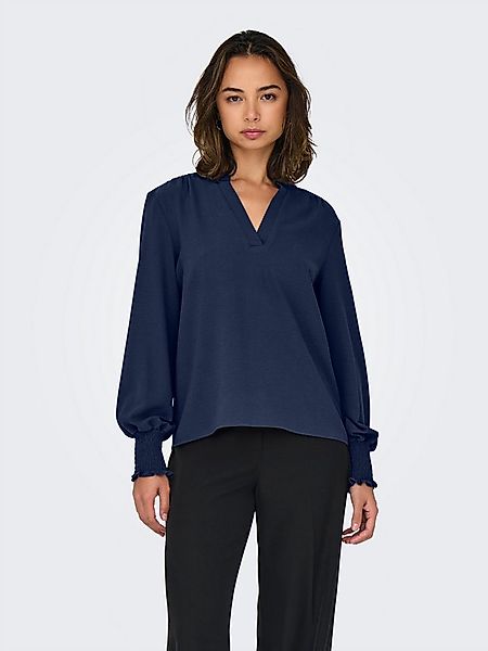 ONLY Blusenshirt ONLMETTE V-NECK LS SMOCK TOP NOOS WVN günstig online kaufen