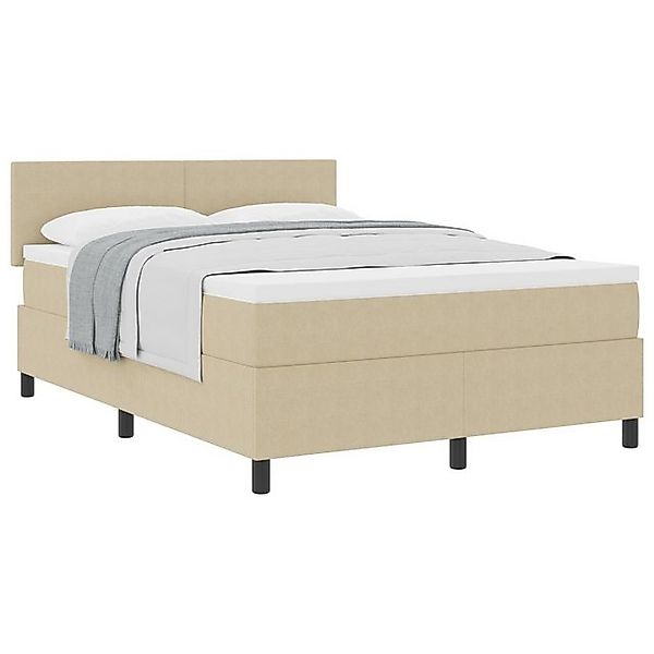 vidaXL Bett Boxspringbett mit Matratze in Hellgrün/Grau 160x200 cm Cord-Sto günstig online kaufen