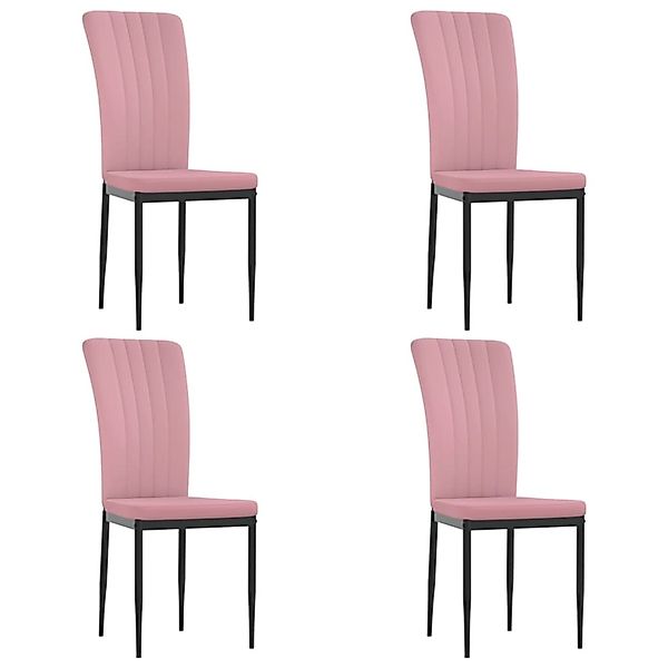 vidaXL Esszimmerstühle 4 Stk Rosa Samt 326108 günstig online kaufen