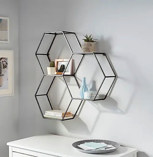 OTTO home Deko-Wandregal »Lenia« Elegant, Schwarz günstig online kaufen