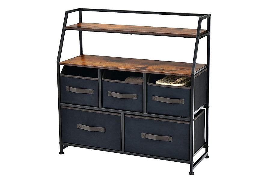 COSTWAY Sideboard, mit Stoffschubladen & Ablagen,Kippsicherung,29x58x100cm günstig online kaufen