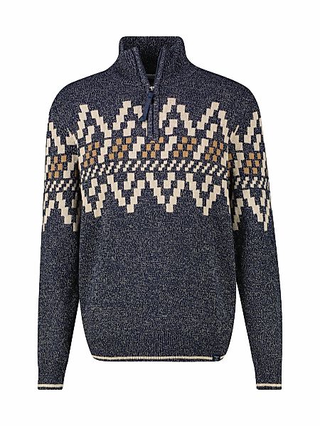 LERROS Norwegerpullover "LERROS Troyer mit Norwegermuster in Übergrößen" günstig online kaufen