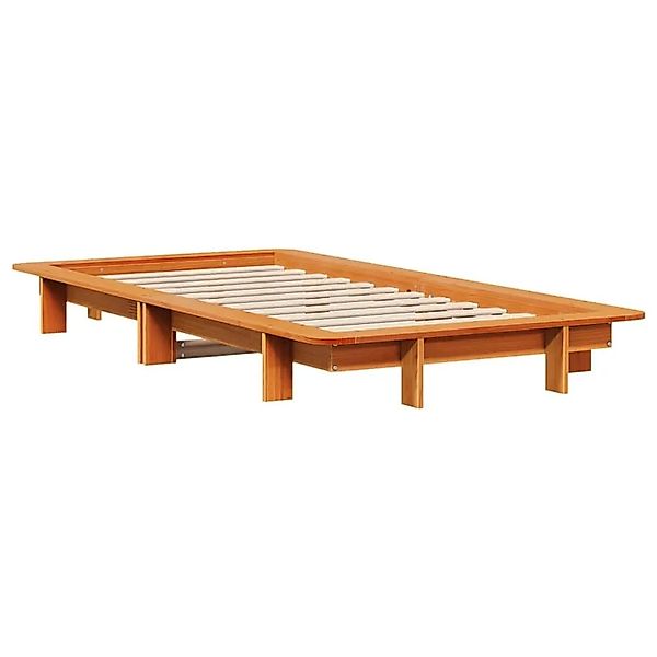 vidaXL Massivholzbett ohne Matratze Wachsbraun 75x190 cm Kiefernholz 850685 günstig online kaufen