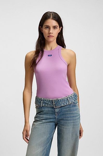 HUGO Blue Tanktop "Easy Tank", Rippware aus Baumwollmischung mit Elasthan günstig online kaufen