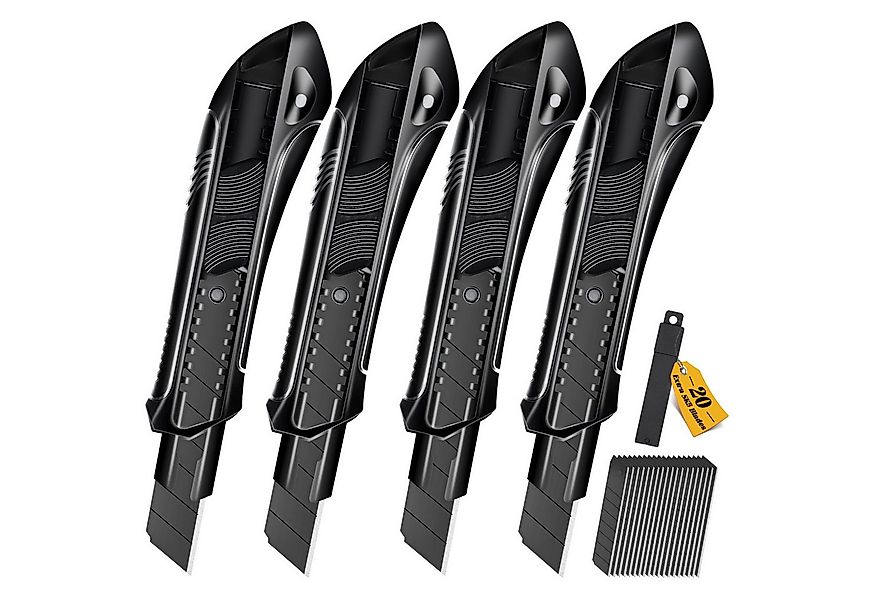 CCLIFE Montagewerkzeug Cuttermesser Kartonmesser mit Ersatzklingen, (4-tlg) günstig online kaufen