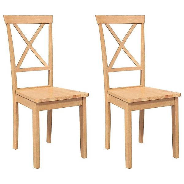 vidaXL Esszimmerstuhl Esszimmerstühle 2 Stk. Massivholz günstig online kaufen