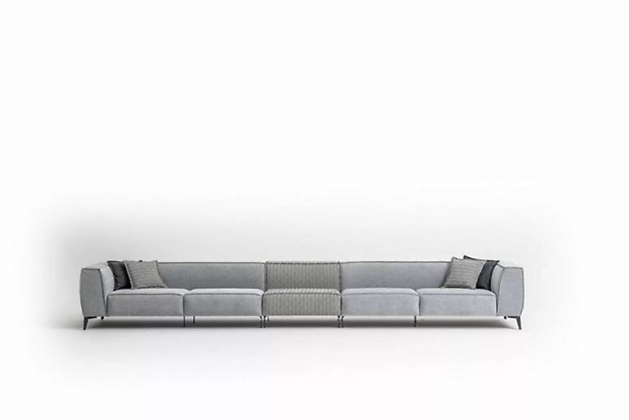 JVmoebel Big-Sofa Grau Big Sofa 8 Sitzer Italienische xxl Couchen Sofas Möb günstig online kaufen