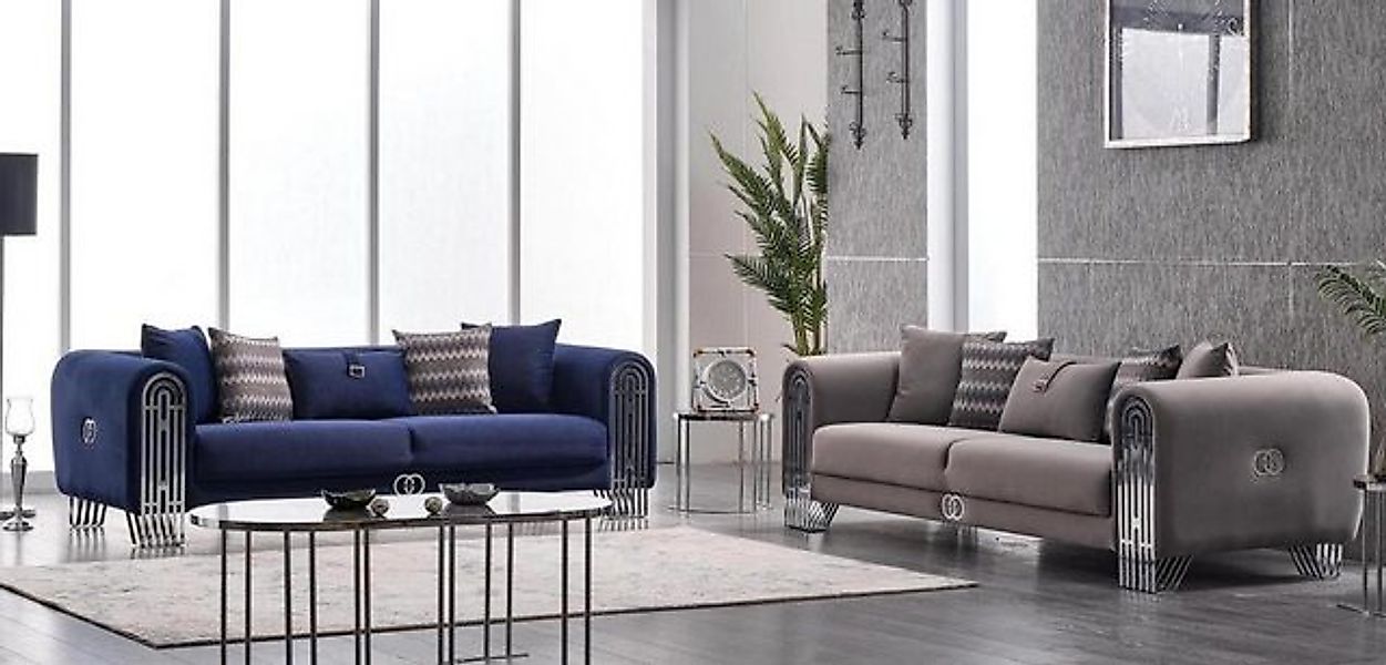 Xlmoebel Sofa Neue Luxus-Möbel-Polsterstoff-Sofagarnitur im 2-teiligen Komp günstig online kaufen