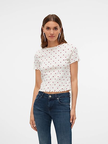 Vero Moda Kurzarmshirt "VMHARRY SS O-NECK TOP JRS NOOS" günstig online kaufen