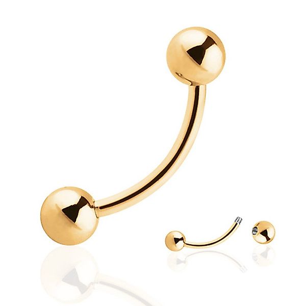 Taffstyle Augenbrauenpiercing Augenbrauenpiercing Piercing Banane Gold günstig online kaufen