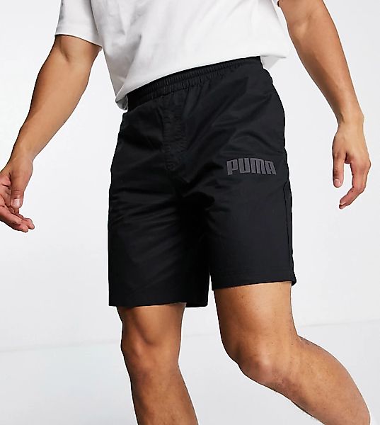 Puma – Shorts in Basic-Schwarz mit Logo günstig online kaufen