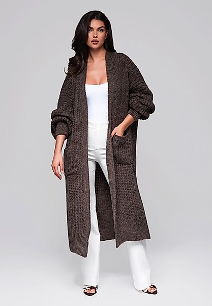 OMBRE Strickpullover Langer Strick-Cardigan günstig online kaufen