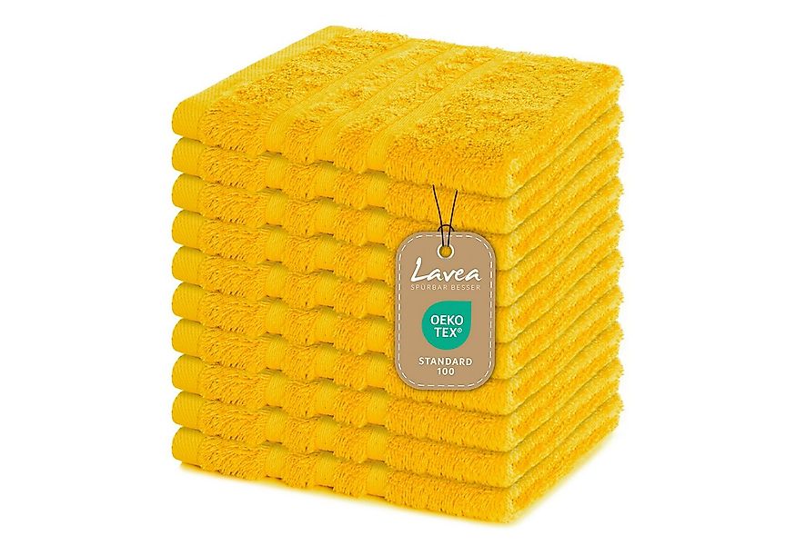 Lavea Seiftuch 10er Gästehandtücher Set 30x30 cm Elena Frottee, kleine Wasc günstig online kaufen