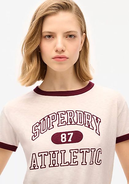 Superdry Print-Shirt "ATHLETIC RINGER FITTED TSHIRT" günstig online kaufen