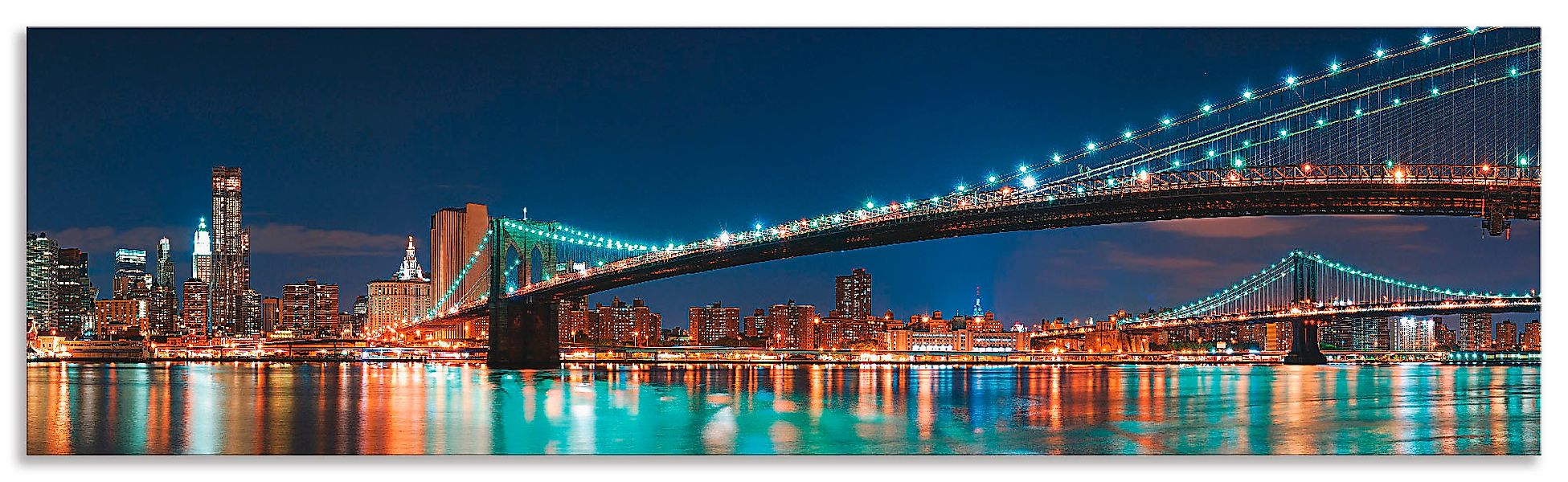 Artland Küchenrückwand »New York Skyline Brooklyn Bridge«, (1 tlg.), Alu Sp günstig online kaufen