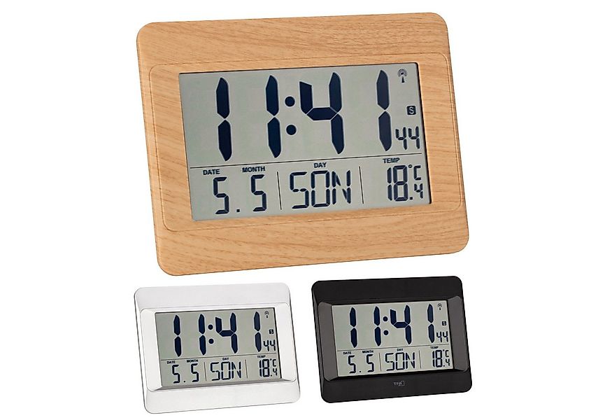 TFA Dostmann Funkwanduhr digitale Wanduhr TFA 60.4519 mit Datum, Wochentag günstig online kaufen