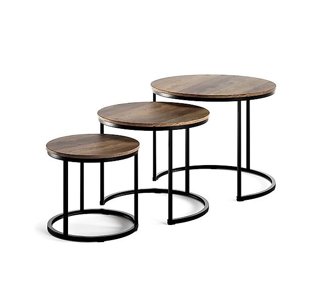 Vicco Couchtisch Montreal, Holz, 55 x 55 cm 3 Teile günstig online kaufen