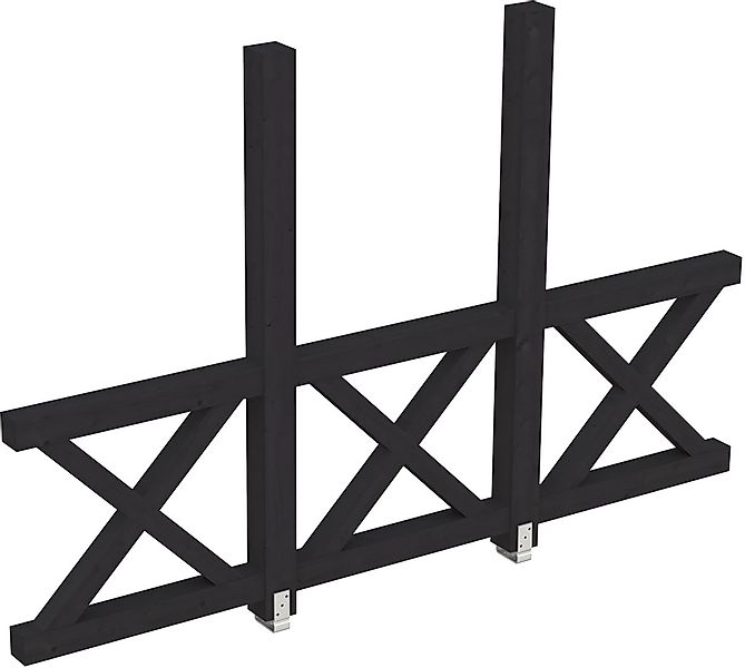 Skanholz Carport-Seitenwand "Andreaskreuz", freistehehend günstig online kaufen