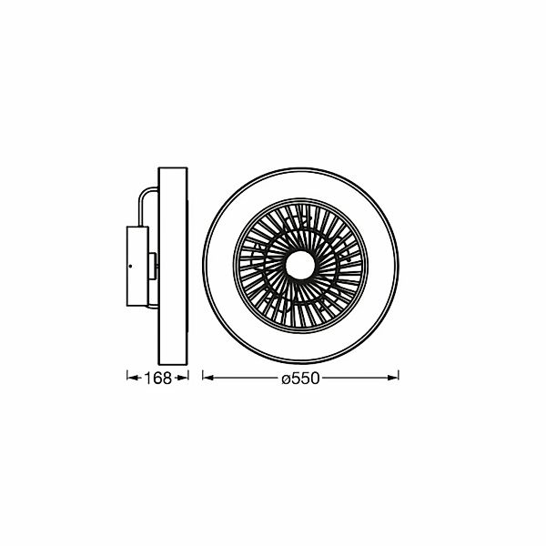 OSRAM SMART+ WiFi LED-Deckenventilator CYLINDER, grau, leise günstig online kaufen