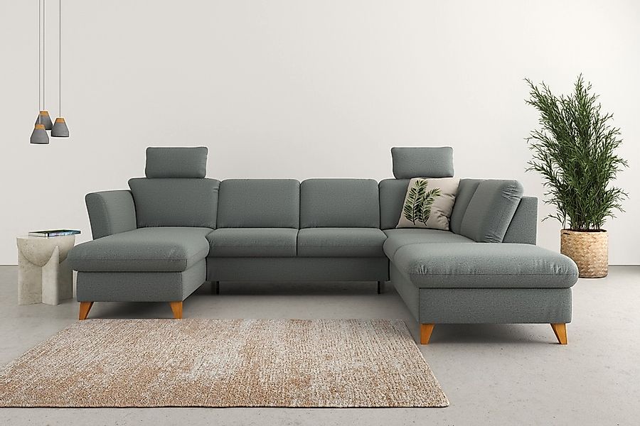 Home affaire Wohnlandschaft "Trelleborg U-Form" Federkern-Polsterung, wahlw günstig online kaufen