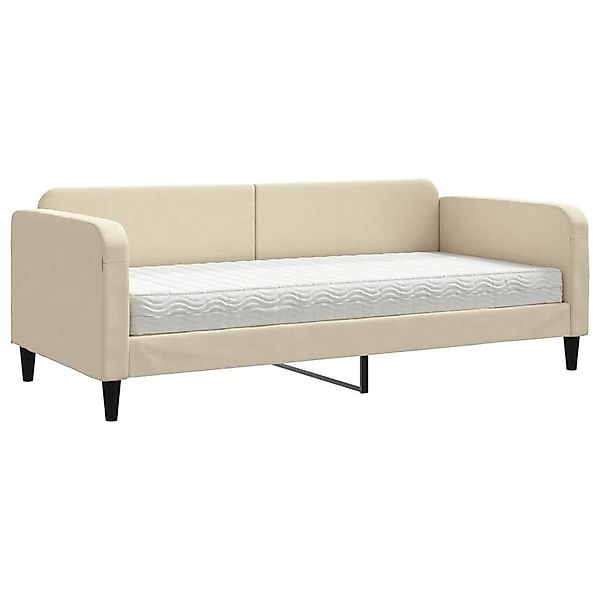 vidaXL Bett Tagesbett mit Matratze Creme günstig online kaufen