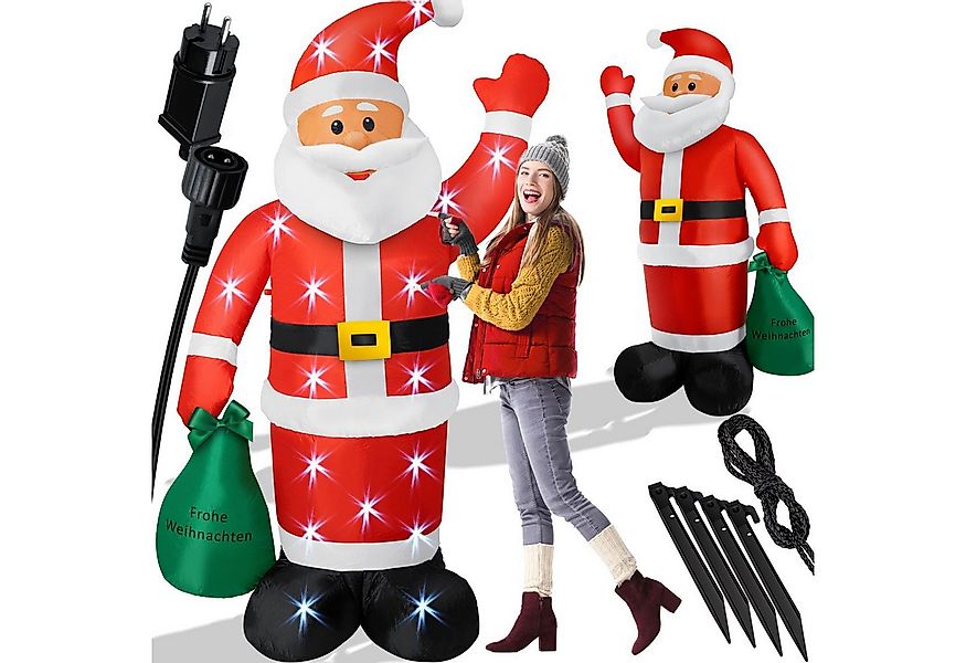 KESSER Weihnachtsfigur, Aufblasbarer Weihnachtsmann XXL LED beleuchtet + Be günstig online kaufen