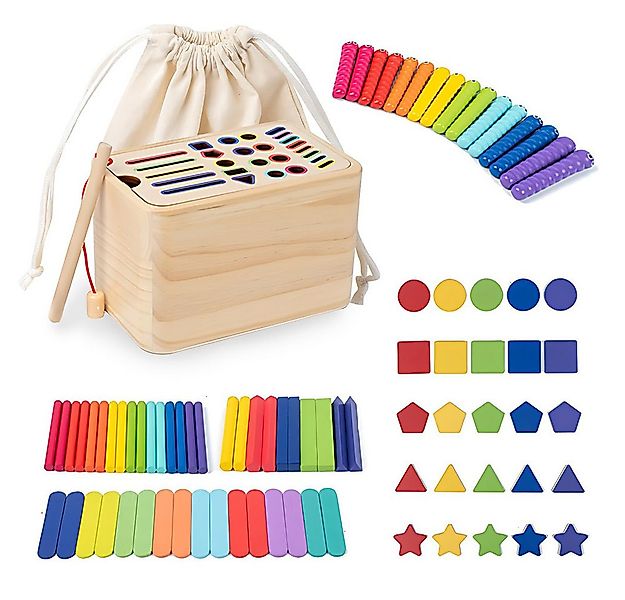 CLTYQ Lernspielzeug Montessori Spielzeug Ab 1 Jahr,5-In-1 Farbe Sortierspie günstig online kaufen