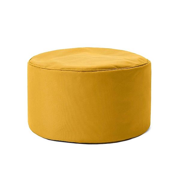 Lumaland Pouf Sitzsack-Hocker Pouf rund Cord 50l senfgelb, supersofte Füllu günstig online kaufen