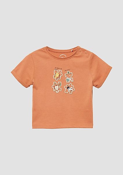 s.Oliver Kurzarmshirt T-Shirt mit Ärmelumschlag und günstig online kaufen