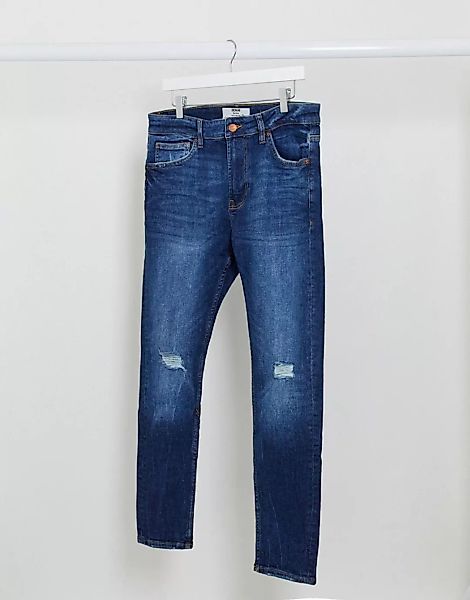 Bershka – Sehr enge Jeans in Blau günstig online kaufen
