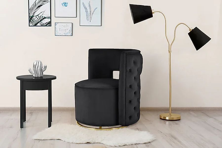 Kayoom Sessel »Drehsessel Beverly 125, drehbar, Gestell aus Eisen,samtige O günstig online kaufen