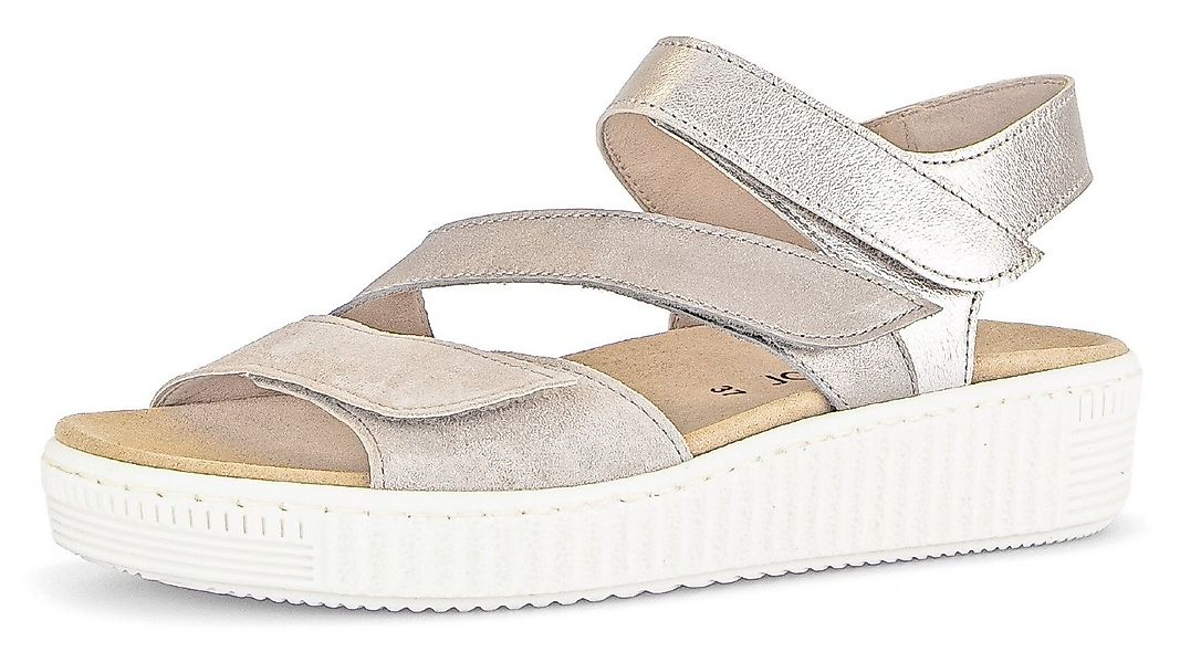 Gabor Keilsandalette, Sommerschuh, Riemchensandale mit regulierbaren Klettr günstig online kaufen