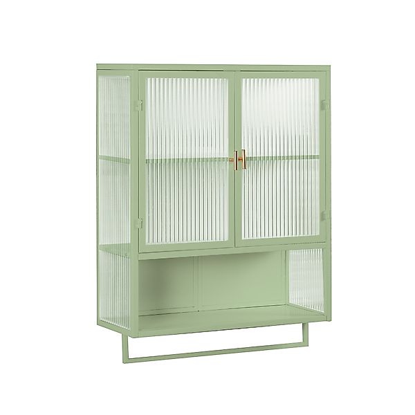 Wandschrank, Zwei Ebenen mit abnehmbares Regal, schlichtes Design 2-türige günstig online kaufen