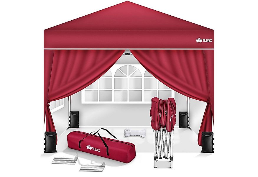 tillvex Pavillon tillvex® Pavillon 3x3m Wasserdicht Gartenzelt Faltpavillon günstig online kaufen