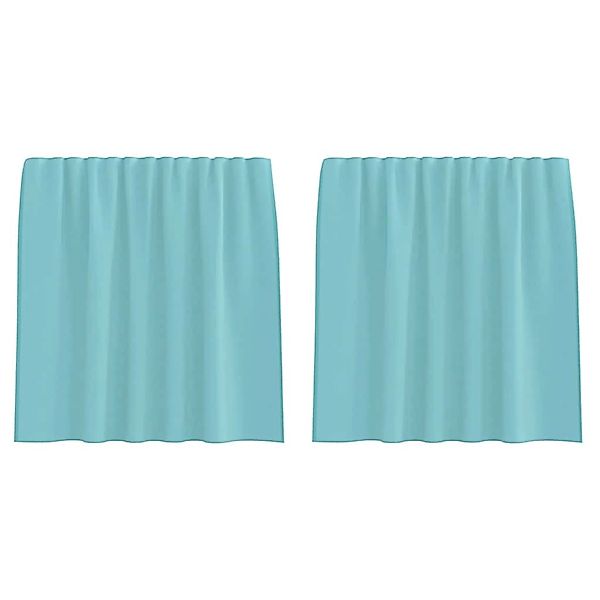 vidaXL Voile Vorhänge mit Stangentaschen 2 Stk Türkis 4102236 günstig online kaufen