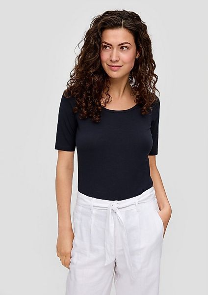 s.Oliver Kurzarmshirt T-Shirt Elastisches Jersey-Shirt mit U-Ausschnitt günstig online kaufen