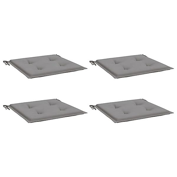 vidaXL Gartenstuhl-Kissen 4 Stk Grau 50x50x4 cm Oxford-Gewebe 314040 günstig online kaufen