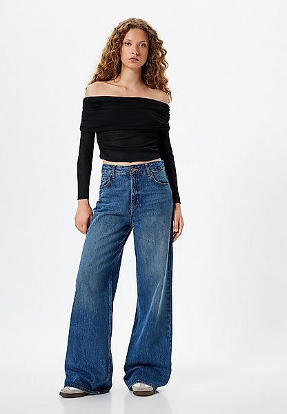 Koton T-Shirt U-Boot-Kragen Langärmelig günstig online kaufen