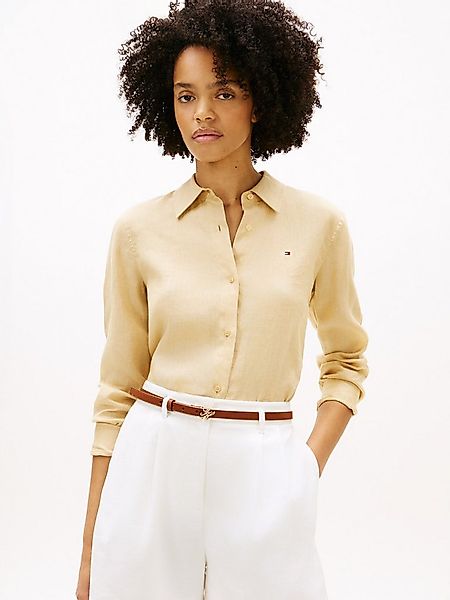 Tommy Hilfiger Hemdbluse ESS LINEN RELAXED SHIRT mit Logostickerei,kühlende günstig online kaufen