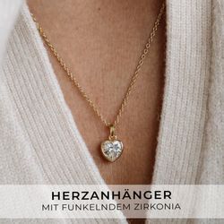 Amoonic Herzkette Halskette Damen Silber 925 günstig online kaufen