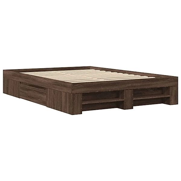 vidaXL Bettgestell Ohne Matratze Braun Eiche 140x190 cm Holzwerkstoff 32955 günstig online kaufen