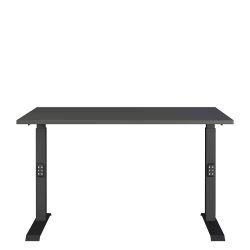 Höhenverstellbarer Schreibtisch Schreibtisch in Dunkelgrau Made in Germany günstig online kaufen