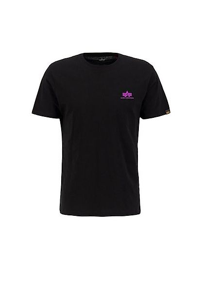 Alpha Industries  T-Shirts & Poloshirts Basic T Small Logo - black / magent günstig online kaufen
