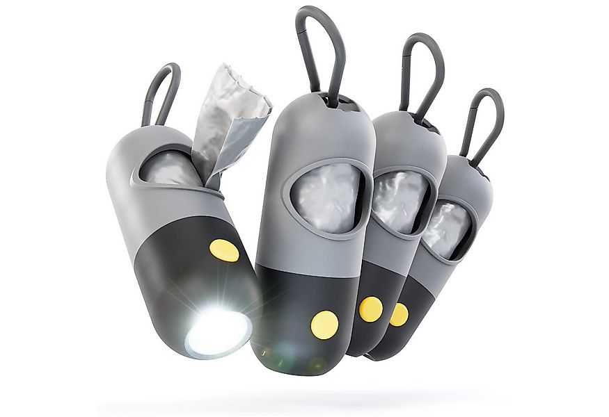 greate. Hundekotbeutel 4x Kotbeutelspender mit Taschenlampe & Karabinerhake günstig online kaufen