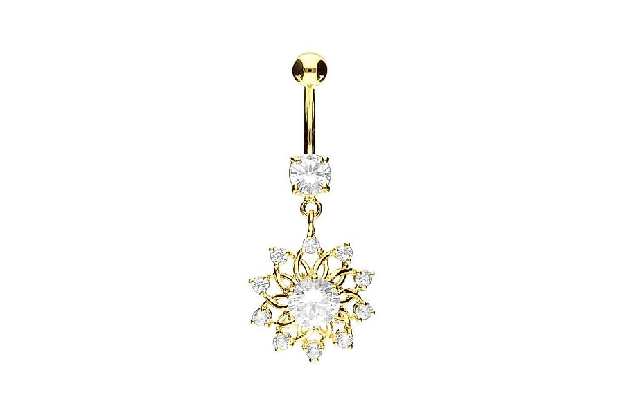 PIERCINGLINE Bauchnabelpiercing Chirurgenstahl Bananabell mit Brass-Design günstig online kaufen