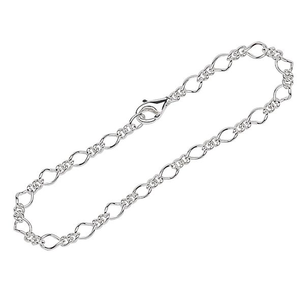 NKlaus Fußkette 26cm 925 Silber Figaro günstig online kaufen