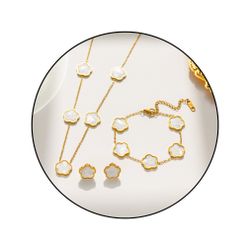 GOLDKLEIN Schmuckset Blume Schmuck Set Gold günstig online kaufen