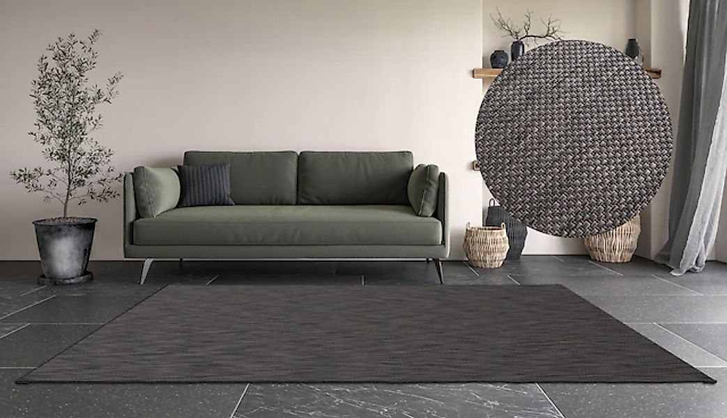 my home Teppich »Florida, Made in Belgium«, rechteckig, 7 mm Höhe, Outdoor, günstig online kaufen