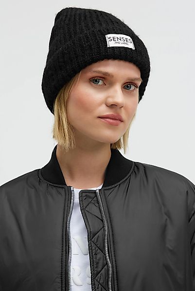 SENSES.THE LABEL Strickmütze mit breitem Umschlag günstig online kaufen